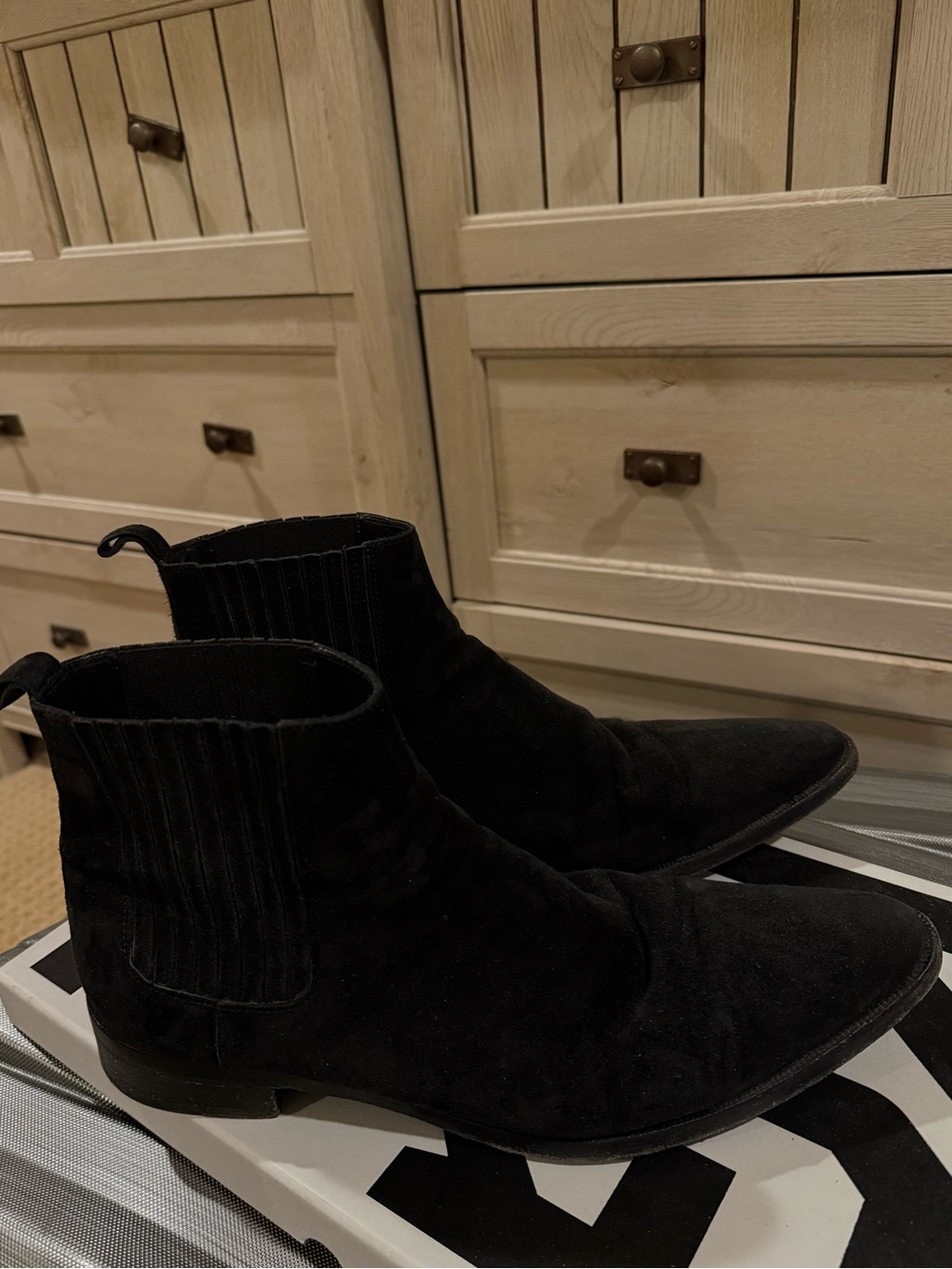 Saint Laurent Black Suede Chukka Boots for Men